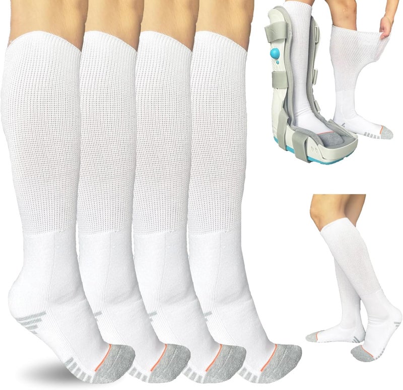 Ioryzek Walking Boot Socks air Cam Walker Cast Socks 2 Pairs Fracture Boot Brace Sock Surgical Orthopedics Sock for Men Women - Image 1